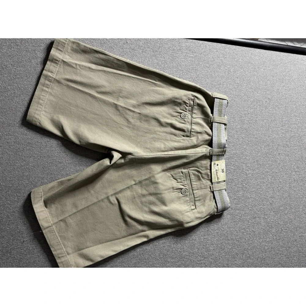 Original Islandia Sport Men's Khaki Belted Chino Shorts 30 Cotton, Preppy, USA